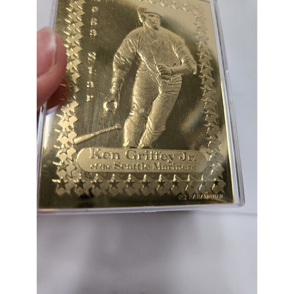 1993 Bleachers Baseball Ken Griffey Jr. 23 Karat Gold Limited Print  #'d/10000 - Picture 5 of 8